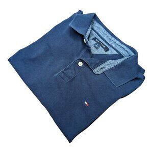 TOMMY HILFIGER Blue Short Sleeve Polo Shirt M